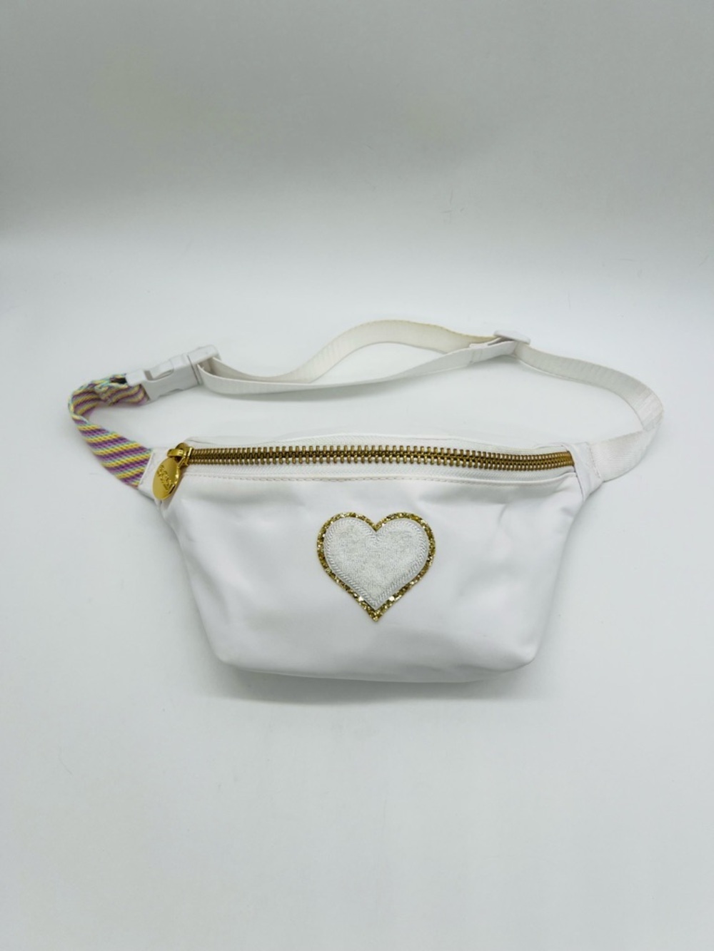 Stoney Clover Lane x Target White Heart Accent Waist Bag with Gold Trim